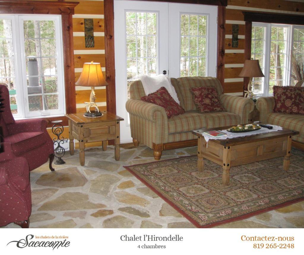 Chalets De La Riviere Sacacomie Villa Saint-Alexis-des-Monts Bagian luar foto